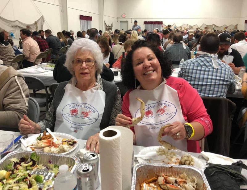 Dining With Friends at the Annual Crab Feed